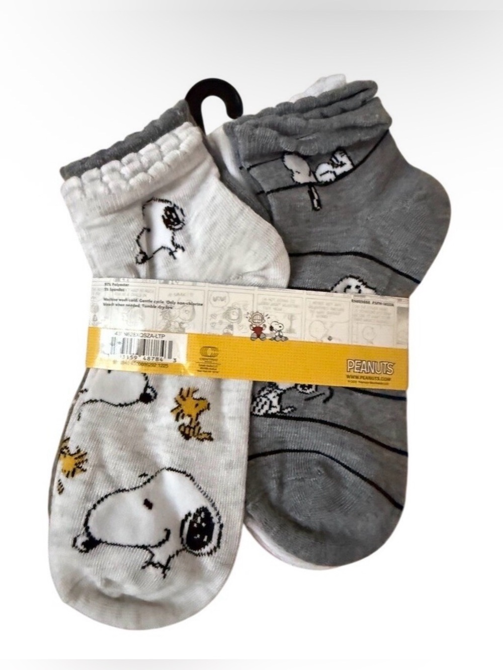 Peanuts NWT 8 Pair Ankle/Quarter Socks - Snoopy/Woodstock - Picture 2 of 2